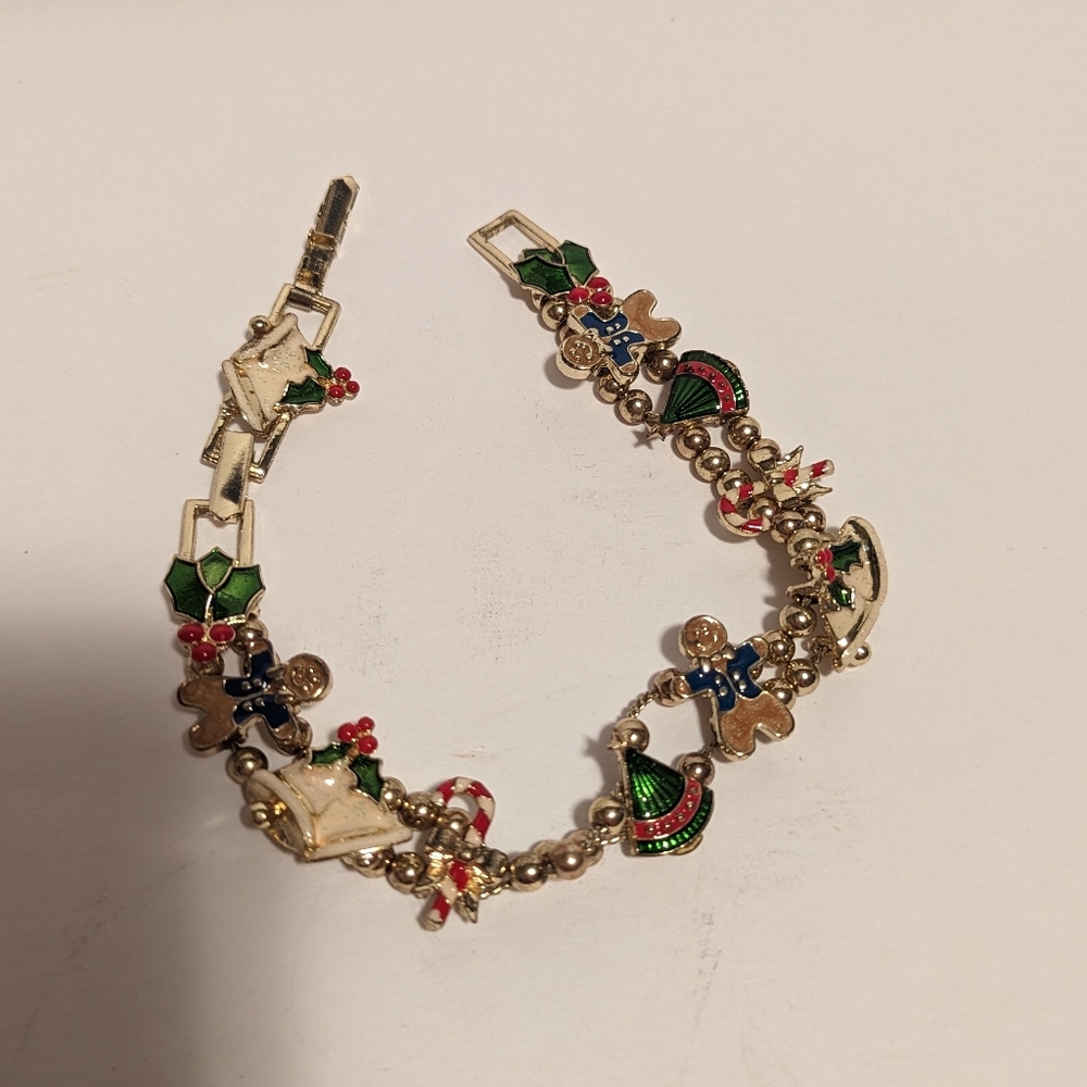 Vintage Avon Christmas Slide Bracelet